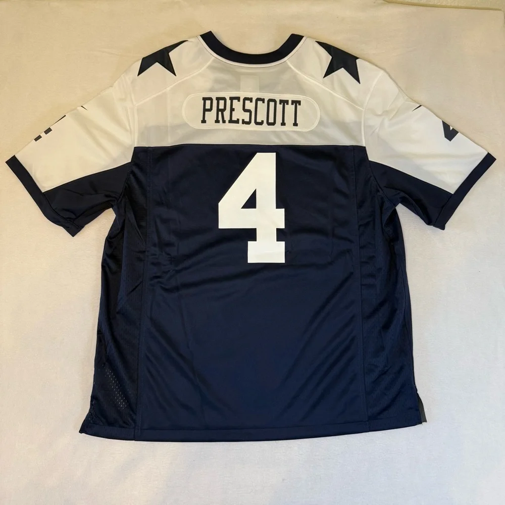 Nike Dak Prescott #4‎ Cowboys Jersey XXL Navy NFL Game Jersey NWT